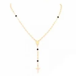 Rosario Argento Ramato 6 Swarovski Neri -Sconto Rosari Fai da Te in Italia 27000419 rosario argento ramato 6 swarovski nerid 550x550 1