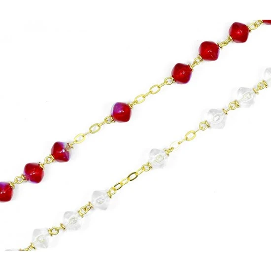 Rosario Divina Misericordia In Vetro Grano 7 Mm 5 Rosario Divina Misericordia In Vetro Grano 7 Mm - immagine 5