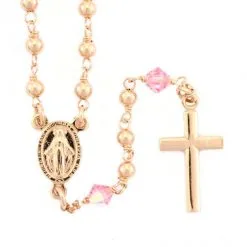 Rosario Argento Ramato 6 Swarovski Rosa