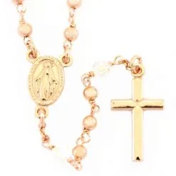 Rosario Argento Ramato 6 Swarovski Trasparenti