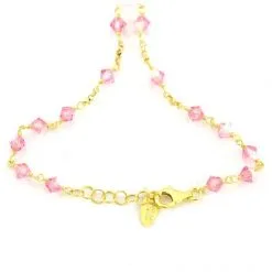 Rosario Argento E Swarovski Rosa -Sconto Rosari Fai da Te in Italia 27000424 rosario argento e swarovski rosab 550x550 1