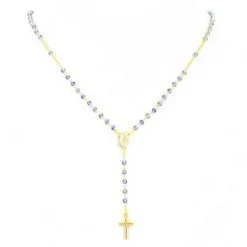 Rosario Argento Dorato E Cristalli Celeste 9 Rosario Argento Dorato E Cristalli Celeste -Sconto Rosari Fai da Te in Italia 27000426 rosario argento dorato e cristalli celestee 550x550 1