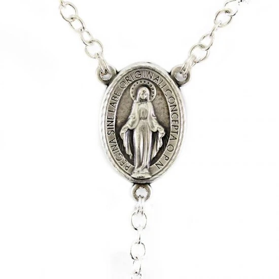 Rosario Cristallo Trasparente Con Coppiglia Grano 8 Mm 3 Rosario Cristallo Trasparente Con Coppiglia Grano 8 Mm - immagine 3