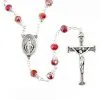 Rosario Cristallo Rubino Con Coppiglia Grano 8 Mm
