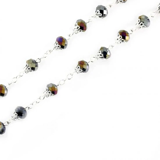 Rosario Cristallo Scarabeo Con Coppiglia Grano 8 Mm 6 Rosario Cristallo Scarabeo Con Coppiglia Grano 8 Mm - immagine 6