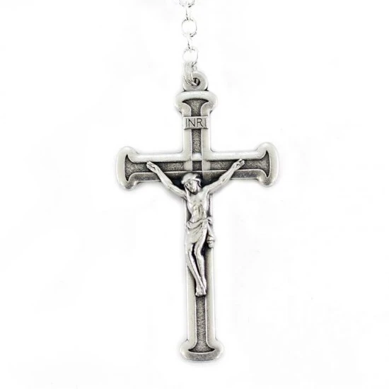 Rosario Vetro Celeste Con Strass Grano 6x7 Mm 2 Rosario Vetro Celeste Con Strass Grano 6x7 Mm - immagine 2