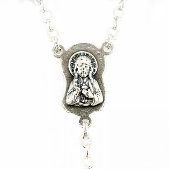 Rosario Vetro Nero Con Strass Grano 6x7 Mm 3 Rosario Vetro Nero Con Strass Grano 6x7 Mm - immagine 3