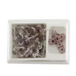 Rosario Vetro Ametista Croce Murrina Grano 6 Mm -Sconto Rosari Fai da Te in Italia 27000456 rosario vetro ametista croce murrina grano 6 mme 550x550 1