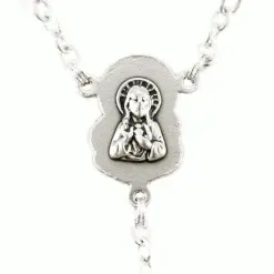 Rosario Vetro Bianco Croce Murrina Grano 6 Mm -Sconto Rosari Fai da Te in Italia 27000457 rosario vetro bianco croce murrina grano 6 mmd 550x550 1