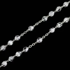 Rosario Vetro Bianco Croce Murrina Grano 6 Mm -Sconto Rosari Fai da Te in Italia 27000457 rosario vetro bianco croce murrina grano 6 mmg 550x550 1