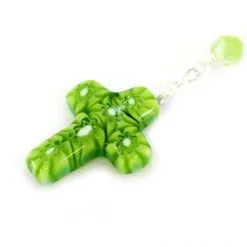 Rosario Vetro Verde Croce Murrina Grano 6 Mm -Sconto Rosari Fai da Te in Italia 27000459 rosario vetro verde croce murrina grano 6 mmd 550x550 1