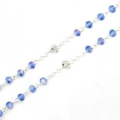 Rosario Cristallo Celeste Grano 6 Mm -Sconto Rosari Fai da Te in Italia 27000460 rosario cristallo celeste grano 6 mmd 550x550 1