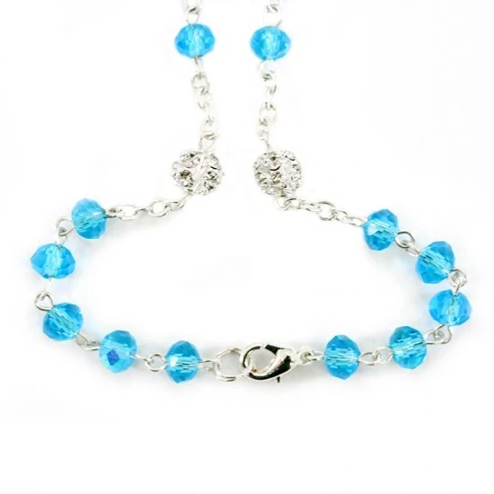 Rosario Cristallo Acqua Grano 6 Mm 2 Rosario Cristallo Acqua Grano 6 Mm - immagine 2