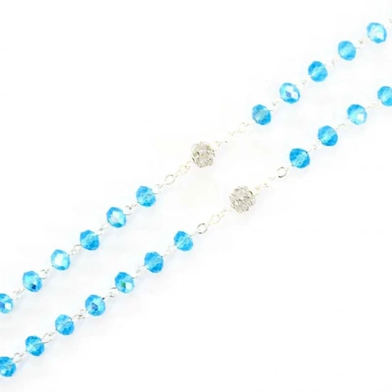 Rosario Cristallo Acqua Grano 6 Mm 4 Rosario Cristallo Acqua Grano 6 Mm - immagine 4