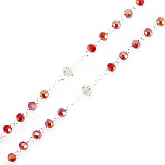 Rosario Cristallo Rosso Grano 6 Mm 4 Rosario Cristallo Rosso Grano 6 Mm - immagine 4