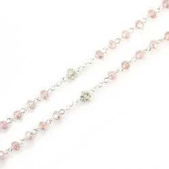 Rosario Cristallo Rosa Grano 6 Mm -Sconto Rosari Fai da Te in Italia 27000463 rosario cristallo rosa grano 6 mmd 550x550 1