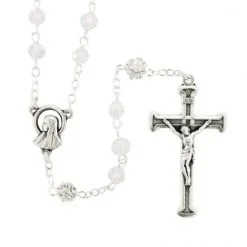 Rosario Cristallo Trasparente Grano 6 Mm