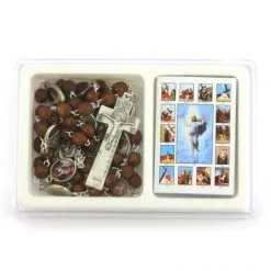 Rosario Via Crucis Grani Legno Pater Smalti Grano 8x6 Mm -Sconto Rosari Fai da Te in Italia 27000467 rosario via crucis grani legno pater smalti grano 8x6 mme 550x550 1