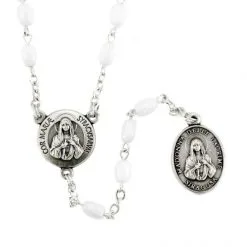 Rosario In Vetro Madonna Delle Lacrime Grano 5x4 Mm