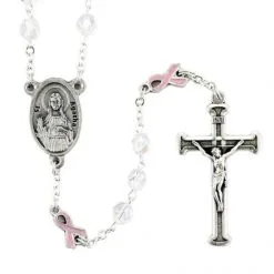 Rosario Sant'Agata In Vetro Trasparente Grano 6 Mm