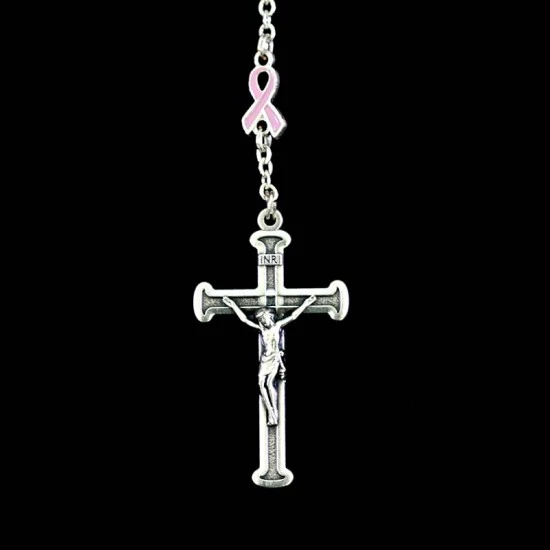 Rosario Sant'Agata In Vetro Trasparente Grano 6 Mm 3 Rosario Sant'Agata In Vetro Trasparente Grano 6 Mm - immagine 3