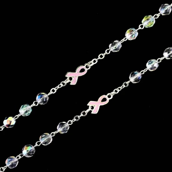 Rosario Sant'Agata In Vetro Trasparente Grano 6 Mm 6 Rosario Sant'Agata In Vetro Trasparente Grano 6 Mm - immagine 6