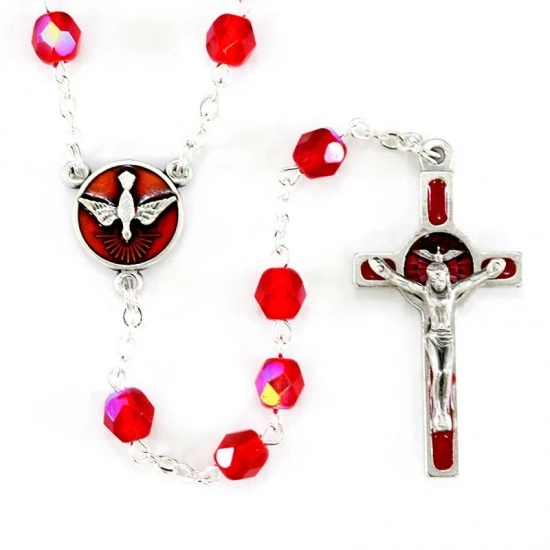 Rosario In Vetro Spirito Santo Grano 6 Mm 1 Rosario In Vetro Spirito Santo Grano 6 Mm