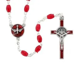 Rosario In Plastica Spirito Santo Grano 4x6 Mm