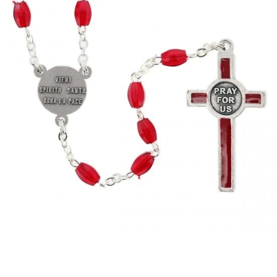 Rosario In Plastica Spirito Santo Grano 4x6 Mm 2 Rosario In Plastica Spirito Santo Grano 4x6 Mm - immagine 2