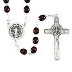 Rosario Legno San Benedetto Grano 8x6 Mm