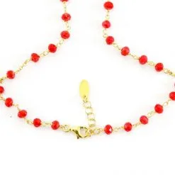 Rosario Argento Dorato E Vetro Rosso Grano 4 Mm -Sconto Rosari Fai da Te in Italia 27000484 rosario argento dorato e vetro rosso grano 4 mmb 550x550 1