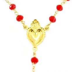 Rosario Argento Dorato E Vetro Rosso Grano 4 Mm -Sconto Rosari Fai da Te in Italia 27000484 rosario argento dorato e vetro rosso grano 4 mmc 550x550 1