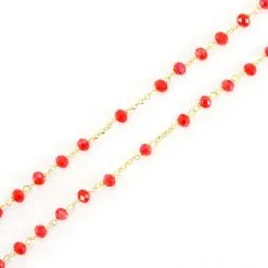 Rosario Argento Dorato E Vetro Rosso Grano 4 Mm -Sconto Rosari Fai da Te in Italia 27000484 rosario argento dorato e vetro rosso grano 4 mmd 550x550 1