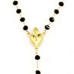 Rosario Argento Dorato E Vetro Nero Grano 4 Mm 7 Rosario Argento Dorato E Vetro Nero Grano 4 Mm -Sconto Rosari Fai da Te in Italia 27000485 rosario argento dorato e vetro nero grano 4 mmc 550x550 1