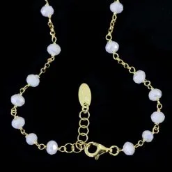 Rosario Argento Dorato E Vetro Bianco Grano 4 Mm -Sconto Rosari Fai da Te in Italia 27000487 rosario argento dorato e vetro bianco grano 4 mmc 550x550 1