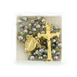 Rosario Grani Vetro Celeste Grano 4 Mm -Sconto Rosari Fai da Te in Italia 27000497 rosario grani vetro celeste grano 4 mmd 550x550 1