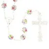 Rosario Argento Grani In Cristallo Multicolore Grano 8 Mm