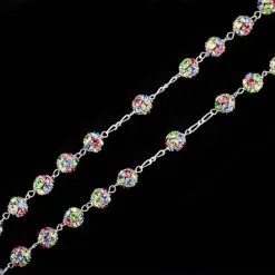 Rosario Argento Grani In Cristallo Multicolore Grano 8 Mm -Sconto Rosari Fai da Te in Italia 27000508 rosario argento grani in cristallo multicolore grano 8 mmc 550x550 1