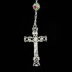 Rosario Argento Grani In Cristallo Multicolore Grano 8 Mm -Sconto Rosari Fai da Te in Italia 27000508 rosario argento grani in cristallo multicolore grano 8 mmd 550x550 1