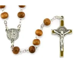 Rosario Di San Benedetto In Legno Grano 5 Mm