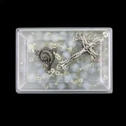 Rosario Vetro Bianco Sabbiato Grano 6 Mm -Sconto Rosari Fai da Te in Italia 27000516 rosario vetro bianco sabbiato grano 6 mmd 550x550 1