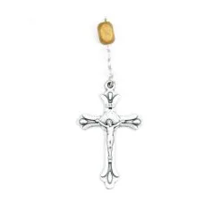 Rosario In Legno E Metallo Grano 6x4 Mm -Sconto Rosari Fai da Te in Italia 2700052 a corona da rosario in legno mm 7x4 550x550w