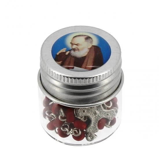 Rosario Profumato In Barattolo Vetro San Pio Grano 4 Mm 2 Rosario Profumato In Barattolo Vetro San Pio Grano 4 Mm - immagine 2