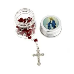 Rosario Profumato In Barattolo Vetro Madonna Miracolosa Grano 4 Mm