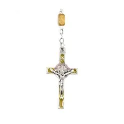 Rosario Di San Benedetto In Legno Grani 7x4 Mm -Sconto Rosari Fai da Te in Italia 2700053 a corona da rosario di san benedetto in legno mm 7x4 550x550w
