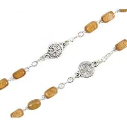 Rosario Di San Benedetto In Legno Grani 7x4 Mm -Sconto Rosari Fai da Te in Italia 2700053 d corona da rosario di san benedetto in legno mm 7x4 550x550w