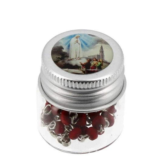 Rosario Profumato In Barattolo Vetro Madonna Di Fatima Grano 4 Mm 2 Rosario Profumato In Barattolo Vetro Madonna Di Fatima Grano 4 Mm - immagine 2