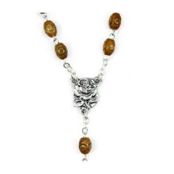 Rosario Legno Ovale Grano 6x4 Mm -Sconto Rosari Fai da Te in Italia 2700054 b corona da rosario in legno ovale mm 6x4 550x550w