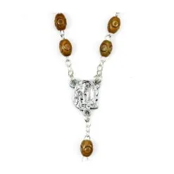 Rosario Legno Ovale Grano 6x4 Mm -Sconto Rosari Fai da Te in Italia 2700054 c corona da rosario in legno ovale mm 6x4 550x550w