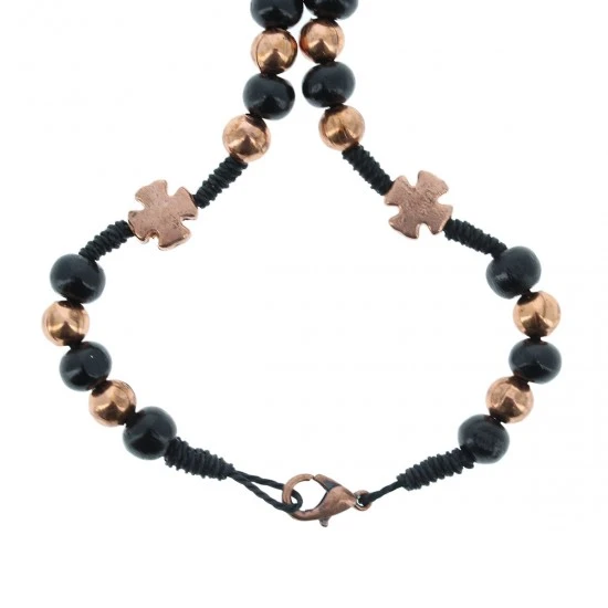 Rosario Collana Miracolosa Legno E Metallo Grano 6-7 Mm 2 Rosario Collana Miracolosa Legno E Metallo Grano 6-7 Mm - immagine 2